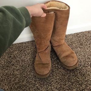 Tall chestnut Uggs